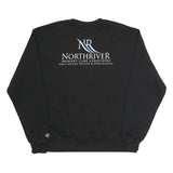 CHAMPION Mens Black Northriver Crew Neck XL Sweatshirt Cotton Blend Pullover