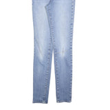 LEVI'S 721 BIG E Womens Slim Blue Denim Light W28 L32 Classic Zip Jeans