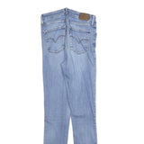 LEVI'S 721 BIG E Womens Slim Blue Denim Light W28 L32 Classic Zip Jeans