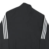 ADIDAS Mens Black & White Track Jacket XS Polyester Blend Plain Zip Casual