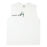 NIKE Mens White Oregon Football Graphic Sleeveless Crew Neck XL Cotton Blend