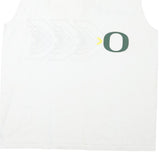 NIKE Mens White Oregon Football Graphic Sleeveless Crew Neck XL Cotton Blend