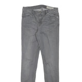 ALL SAINTS Womens Slim Grey Denim Slim Jeans W26 L27 Zip Cotton Blend Stylish