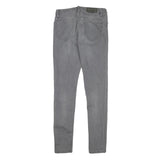 ALL SAINTS Womens Slim Grey Denim Slim Jeans W26 L27 Zip Cotton Blend Stylish