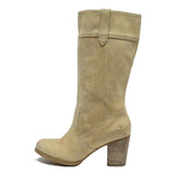 TIMBERLAND Womens Leather Beige High Heel Boots UK 5 Waterproof Stylish