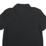 NAUTICA Mens Black Polo Shirt Short Sleeve Embroidered Logo Cotton Blend M