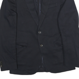 BOSS Mens Black Classic Jacket S Cotton Blend Button Closure Plain Smart