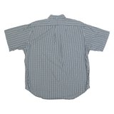 RALPH LAUREN Mens Blue & Green Checked Shirt L Classic Button-Down Collar Short