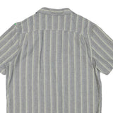 VANS Mens Grey & White Stripe Shirt M Casual Cotton Blend Summer Button