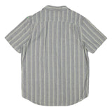 VANS Mens Grey & White Stripe Shirt M Casual Cotton Blend Summer Button