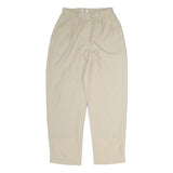 GRAM CORPORATION Mens Cotton Beige Regular Fit Straight Leg Trousers W26 L28
