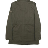 DIESEL Womens Green Cotton Outdoor Jacket XS Hooded Zip Pockets Casual