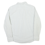 LEVI'S Mens White & Grey Stripe Cotton Blend Shirt L Casual Button Down Long