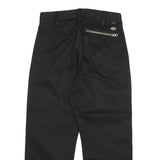 DICKIES Mens Cotton Blend Black Regular Straight Trousers W30 L26 Workwear Zip