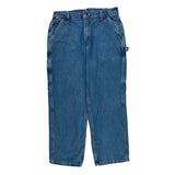 Carhartt Double Knee Carpenter Jeans - 36W 30L Blue Cotton
