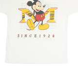 C.K. CLUB Mens White Mickey Mouse Graphic T-Shirt M Short Sleeve Crew Neck