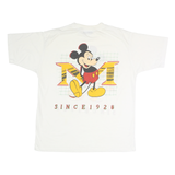 C.K. CLUB Mens White Mickey Mouse Graphic T-Shirt M Short Sleeve Crew Neck