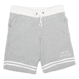 JACK WILLS Womens Shorts Grey Sporty Logo XS W30 Casual Cotton Blend Drawstring