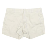 Womens Cream Cotton Blend Casual Shorts M W30 Summer Wear Comfortable Fit