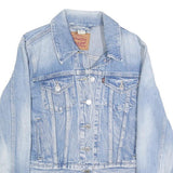 LEVI'S Womens Blue Denim Jacket S Cotton Classic Button Closure Casual