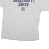 NBA Mens Grey Sacramento Kings Graphic T-Shirt L Short Sleeve Crew Neck NBA