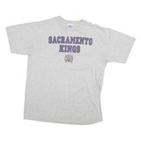 NBA Mens Grey Sacramento Kings Graphic T-Shirt L Short Sleeve Crew Neck NBA