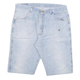 WRANGLER Mens Shorts Blue Denim Casual XL W34 Cotton Blend Light Wash