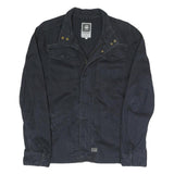 G-STAR Mens Black Slim Jacket M Cotton Blend Zip Chest Pockets Casual Outerwear
