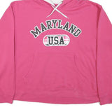 AMERICAN CROWN Womens Pink Maryland USA Pullover Hoodie XL Cotton Blend