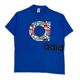 Single Stitch Soccer Adidas Graphic T-Shirt - XL Multicoloured Cotton