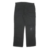 DICKIES Mens Cotton Blend Black Regular Fit Straight Leg Trousers W36 L32