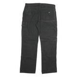 DICKIES Mens Cotton Blend Black Regular Fit Straight Leg Trousers W36 L32