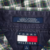 Tommy Hilfiger Checked Shirt - Large Black Cotton
