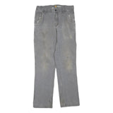 CARHARTT Mens Cotton Blend Grey Regular Fit Straight Leg Trousers W33 L31
