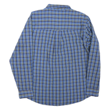 CHAPS Mens Blue Green Check Shirt L Button-Down Collar Long Sleeve Cotton Blend