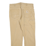 CARHARTT Mens Jeans Beige Relaxed Straight Denim Medium W36 L31 Workwear