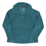 CALVIN KLEIN PERFORMANCE Womens Blue Bomber Jacket L Fleece Zip Logo Sleeve