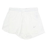 NIKE Womens White Casual Shorts S W28 Lightweight Polyester Drawstring
