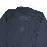 LANDMARK Mens Navy Blue Classic Jacket L Polyester Plain Button Closure