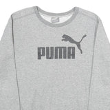 PUMA Mens Grey Cotton Blend Crew Neck M Sweatshirt Logo Print Casual