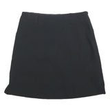 NIKE Womens Black Skort Knee Length Polyester Blend Plain UK 6 Elegant Casual