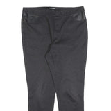DKNY Womens Cotton Blend Black Slim Straight Trousers W34 L28 Stylish Comfort
