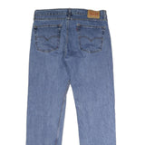 LEVI'S 505 Mens Jeans Blue Regular Straight Denim Medium W36 L34 Classic Fit Zip