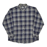 Lacoste Checked Flannel Shirt - XL White Cotton