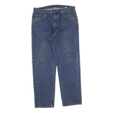 WRANGLER Mens Blue Relaxed Straight Denim Medium W36 L32 Casual Zip Jeans