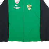 NIKE Mens Green & Black Sport Team Zip Jacket XL Polyester Athletic