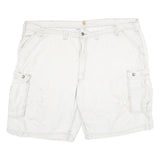 CARHARTT Mens White Cargo Cotton Shorts 4XL W48 Large Pocket Utility Workwear