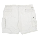 CARHARTT Mens White Cargo Cotton Shorts 4XL W48 Large Pocket Utility Workwear