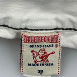 True Religion Contrast Stitch Jeans - 38W 32L White Cotton