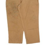 CARHARTT Mens Regular Fit Jeans Beige Cotton Blend Zip W42 L30 Workwear Durable